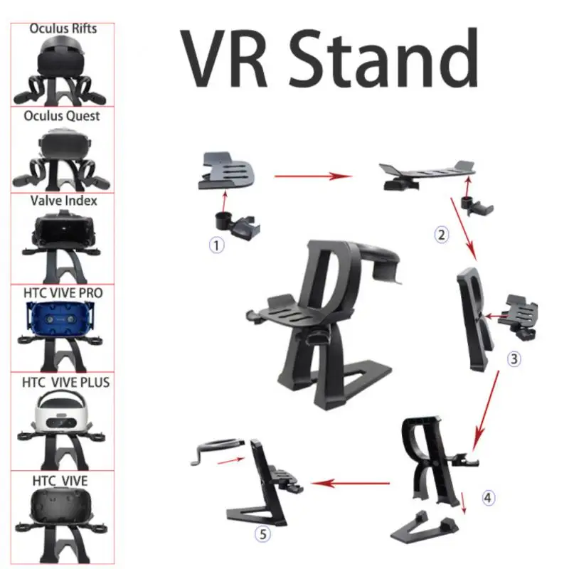 Подставка для Oculus Quest 1 / 2 VR, держатель для гарнитуры VR, подставка для хранения игрового контроллера для Oculus Quest 2
Подставка для Oculus Quest 1 / 2 VR, держатель для гарнитуры VR, подставка для хранения игрового контроллера для Oculus Quest 2