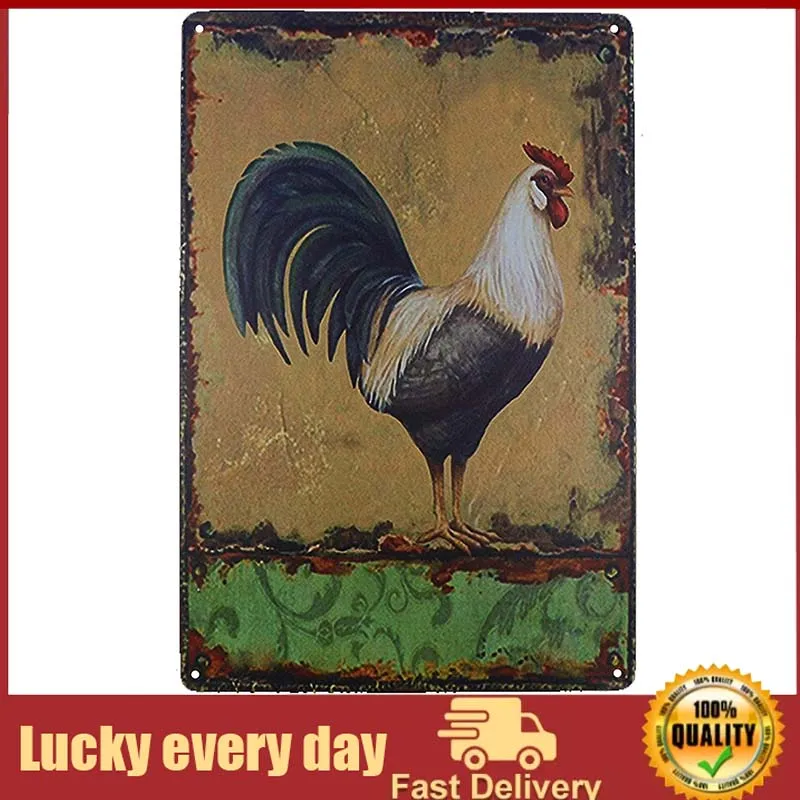 Cool Rooster Black White Chicken Retro Vintage Metal Tin Signs Farm Decorative Country Home Decor Signs Gift room decoration
Cool Rooster Black White Chicken Retro Vintage Metal Tin Signs Farm Decorative Country Home Decor Signs Gift room decoration