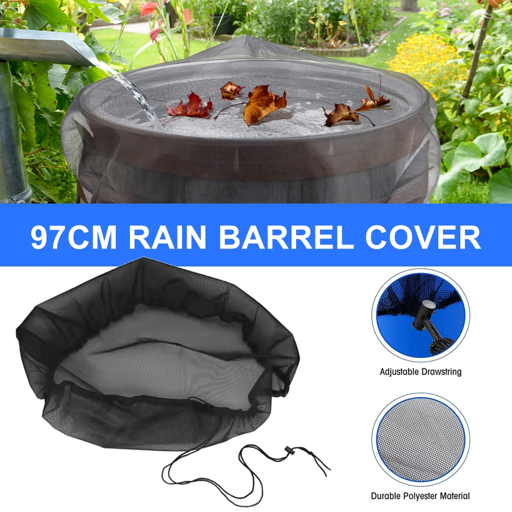 97cm Mesh Cover for Rain Barrels with Drawstring Polyester Water Collecting Bucket Tank Protector Cover Anti-Mosquito Bucket Hat
97cm Mesh Cover for Rain Barrels with Drawstring Polyester Water Collecting Bucket Tank Protector Cover Anti-Mosquito Bucket Hat