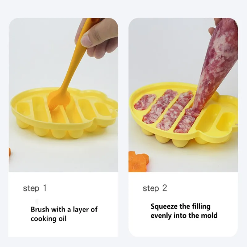 Silicone Ham Hot Dog Burger Make Mould DIY Sausage Making Mould Baby Food Supplement Baking Tools Kitchen Props With 6 Grid
Silicone Ham Hot Dog Burger Make Mould DIY Sausage Making Mould Baby Food Supplement Baking Tools Kitchen Props With 6 Grid