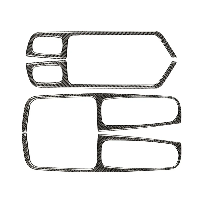 

Панель переключателя стеклоподъемника из настоящего углеродного волокна, обшивка панели, подходит для Porsche Macan 2014-2020, кнопка оконного подъемника, рамка, Стайлинг автомобиля