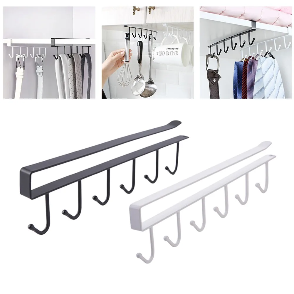 1pc Nail Free Hook Mug Holder 6 Hook Under Shelf Mug Hooks Rack Hanger Coffee Cup Holder For Kitchen Accessories
1pc Nail Free Hook Mug Holder 6 Hook Under Shelf Mug Hooks Rack Hanger Coffee Cup Holder For Kitchen Accessories