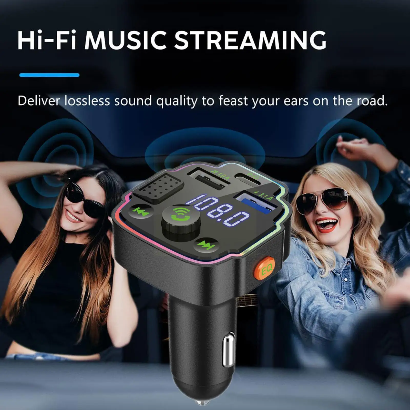 Автомобильный Fm-трансмиттер D6v3, Bluetooth-устройство с MP3-плеером и поддержкой громкой связи, автомобильное зарядное устройство
Автомобильный Fm-трансмиттер D6v3, Bluetooth-устройство с MP3-плеером и поддержкой громкой связи, автомобильное зарядное устройство