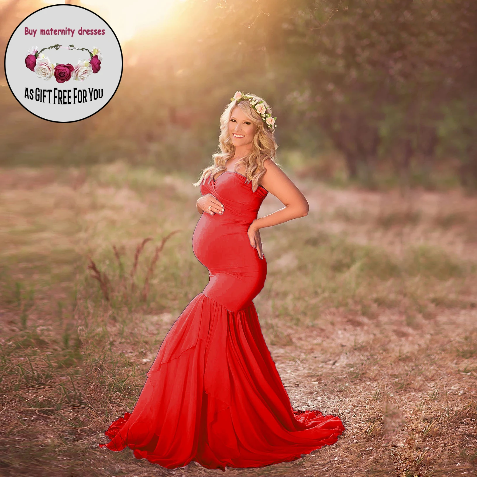 Maternity Off Shoulder Spaghetti Mermaid dress Women's Gown Maxi Photography Dress
Maternity Off Shoulder Spaghetti Mermaid dress Women's Gown Maxi Photography Dress