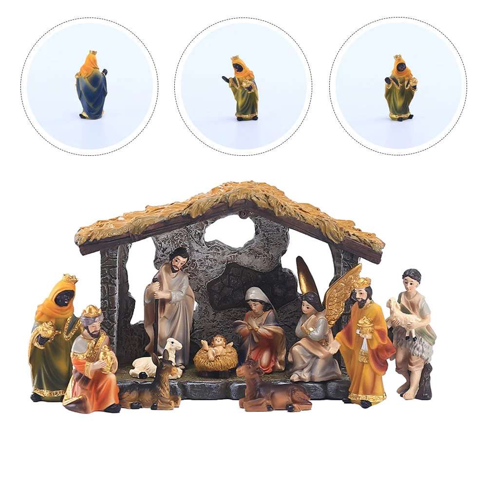 Nativity Statue Figurines Christmas Scene Figurine Jesus Resin Set Holy Family Church Religious Decorations Decor Christ Desktop 
Nativity Statue Figurines Christmas Scene Figurine Jesus Resin Set Holy Family Church Religious Decorations Decor Christ Desktop