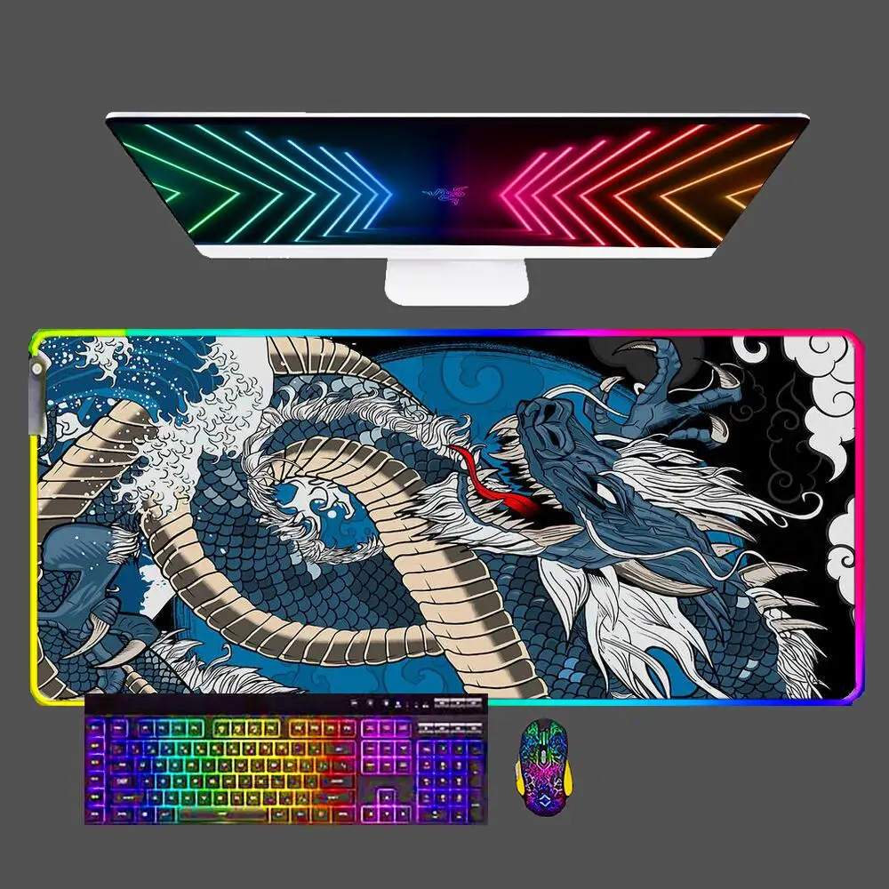 Japanese Art Dragon LED Mouse Pad Large XXL PC RGB Desk Mat Gamer Office Carpet Keyboard Table Gaming Accessories Mousepad
Japanese Art Dragon LED Mouse Pad Large XXL PC RGB Desk Mat Gamer Office Carpet Keyboard Table Gaming Accessories Mousepad