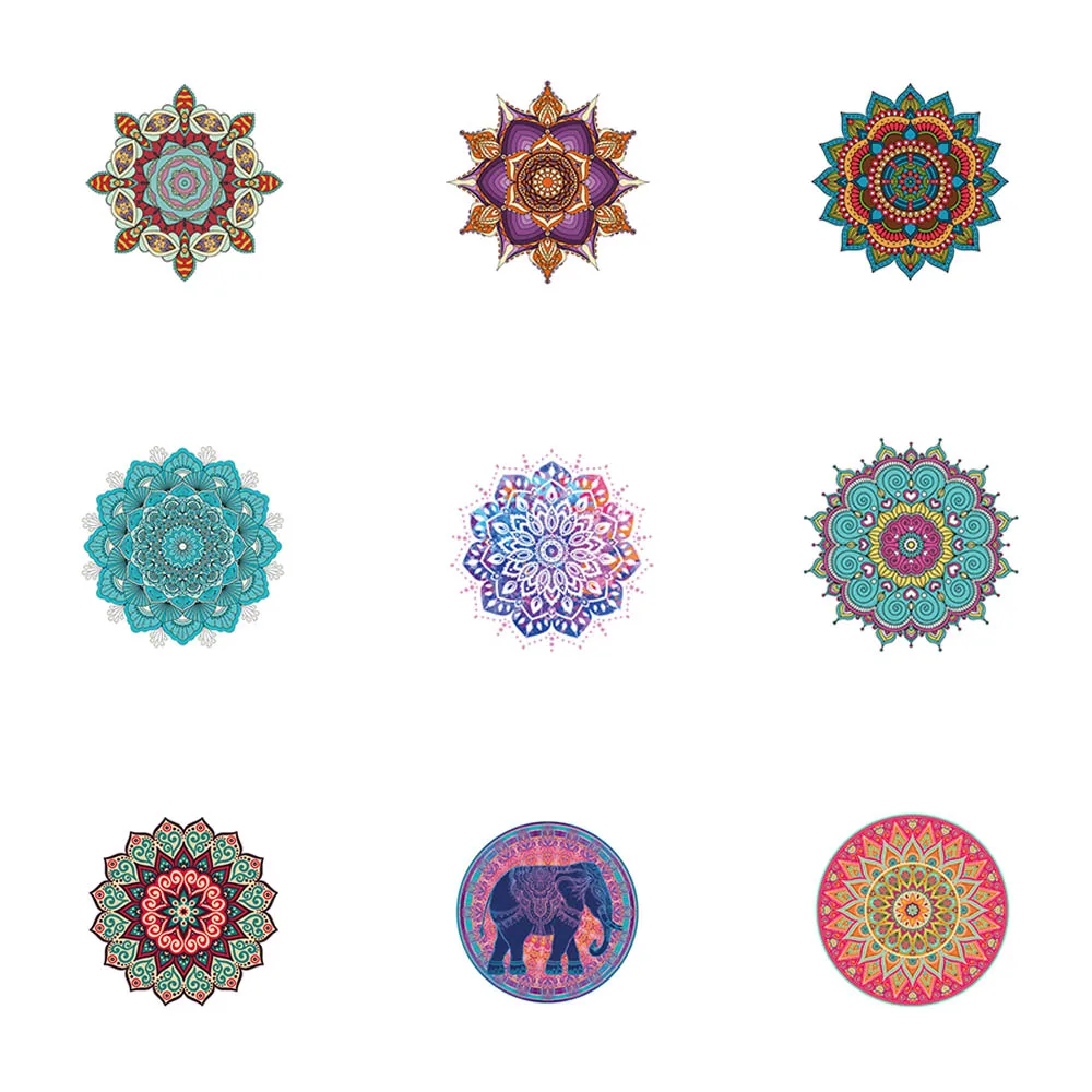 

Prajna Mandala Flowers Transfer Patches Thermo Sticker Diy Iron On Patches For Clothing Stickers Applique Diy Thermo Stickers