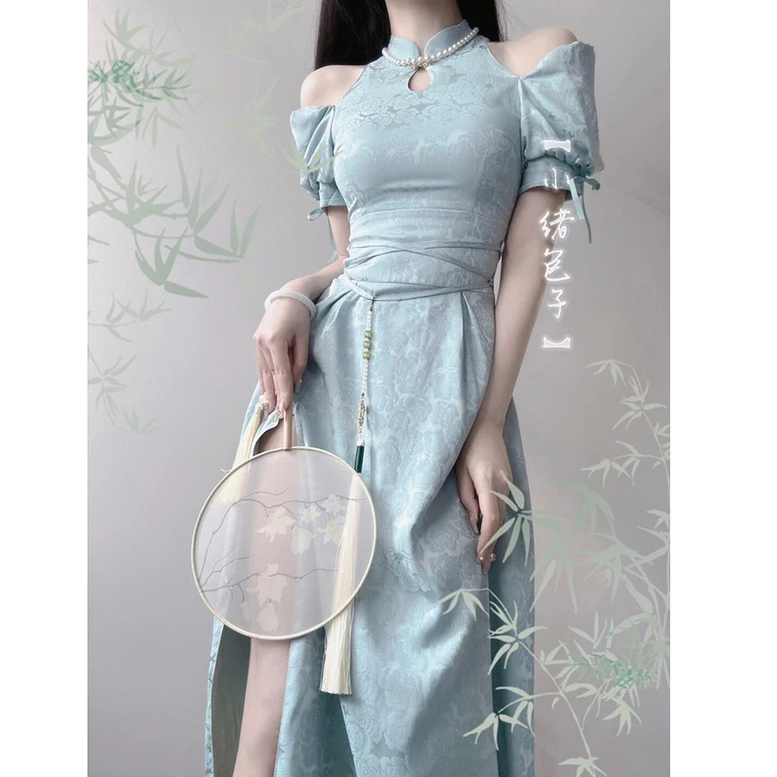 Elegant Improved Cheongsams Women Sexy Off Shoulder Qipao Vintage Chinese Style Dresses Youth Girl Split Vestidos Summer New
Elegant Improved Cheongsams Women Sexy Off Shoulder Qipao Vintage Chinese Style Dresses Youth Girl Split Vestidos Summer New