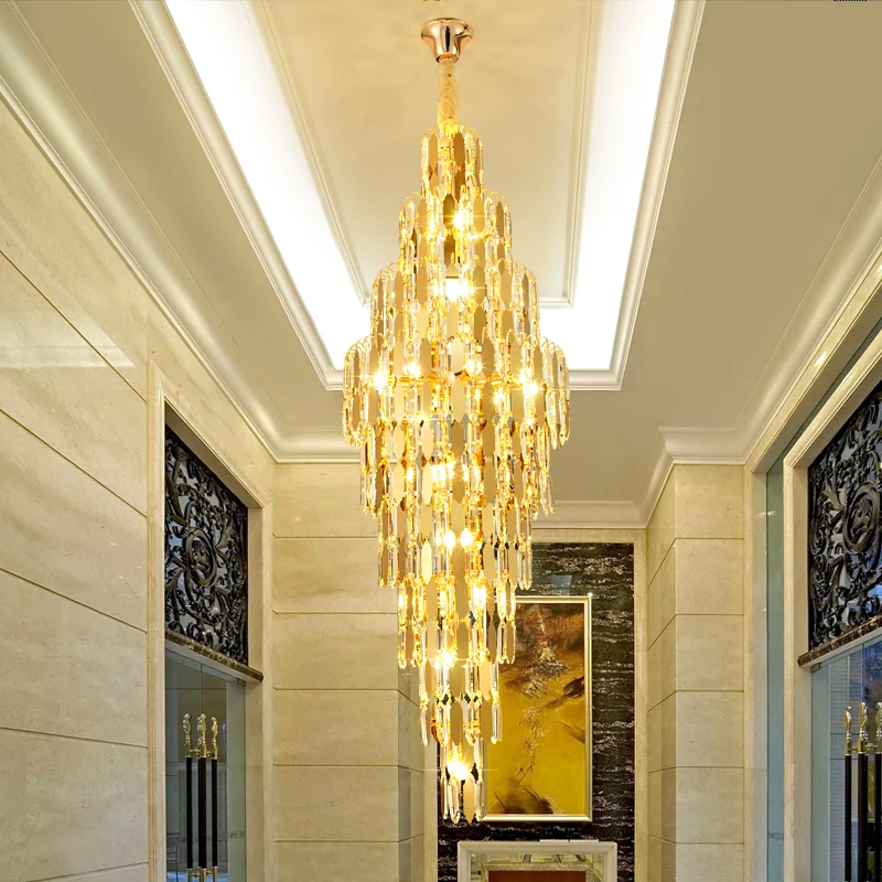 European Style Living Room Chandelier Crystal Family Modern Villa LOFT Postmodern Staircase Duplex Hall Attic Lighting Pendants 
European Style Living Room Chandelier Crystal Family Modern Villa LOFT Postmodern Staircase Duplex Hall Attic Lighting Pendants