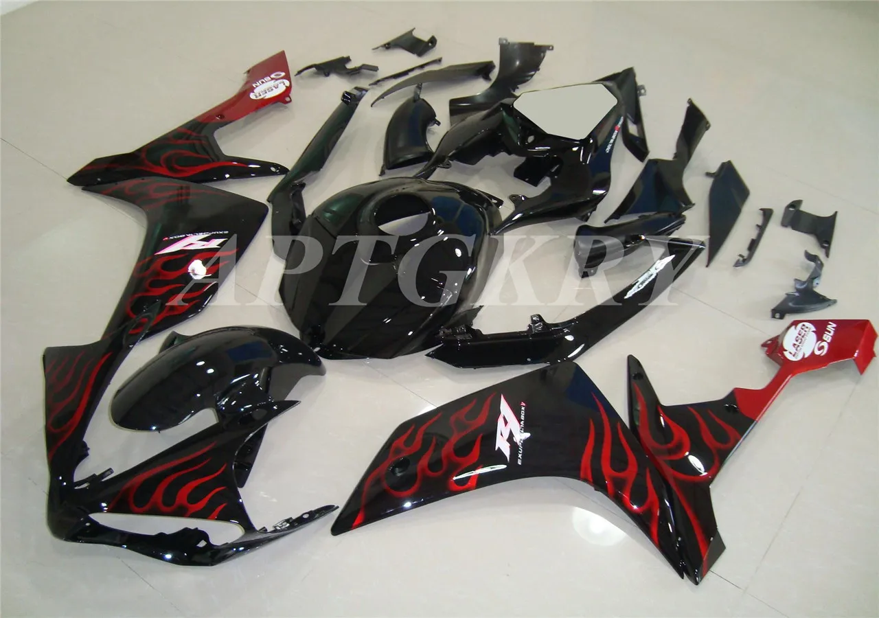 New ABS Plastic Shell Motorcycle Fairing kit Fit For YAMAHA YZF R1 2007 2008 YZF-R1 YZF 1000R Bodywork set Red Flame 
New ABS Plastic Shell Motorcycle Fairing kit Fit For YAMAHA YZF R1 2007 2008 YZF-R1 YZF 1000R Bodywork set Red Flame