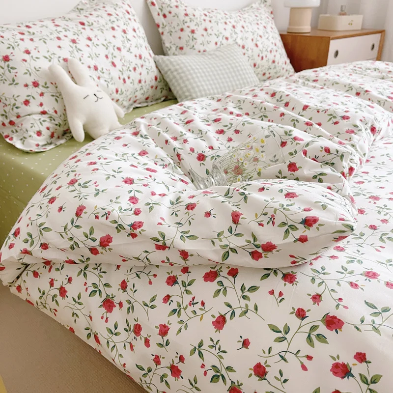 High Quality 100% Cotton Floral Princess Luxury Bedding Soft Silky Single Double Duvet Cover Set Pillowcases Home Textiles
High Quality 100% Cotton Floral Princess Luxury Bedding Soft Silky Single Double Duvet Cover Set Pillowcases Home Textiles