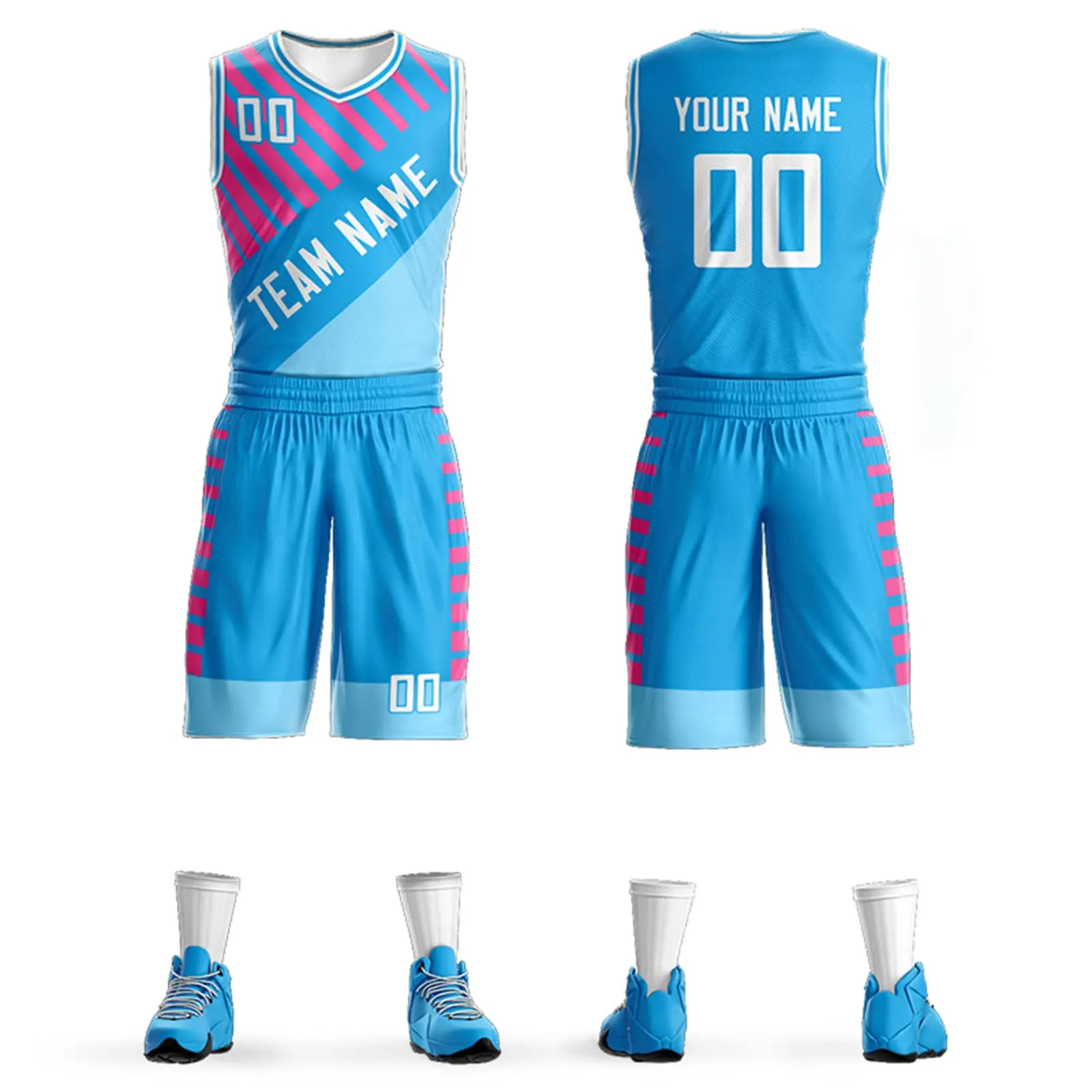 

Custom Gradient Basketball Jersey Uniform Fully Printed Team Name Number Logo Personalized Basketball Shirts for Men/Youth
