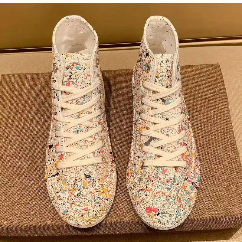 2023 New Speckled Ink Small White Shoes Korean Version Trend Versatile High Top Canvas Shoes Casual Sports Shoes Board Shoes
2023 New Speckled Ink Small White Shoes Korean Version Trend Versatile High Top Canvas Shoes Casual Sports Shoes Board Shoes