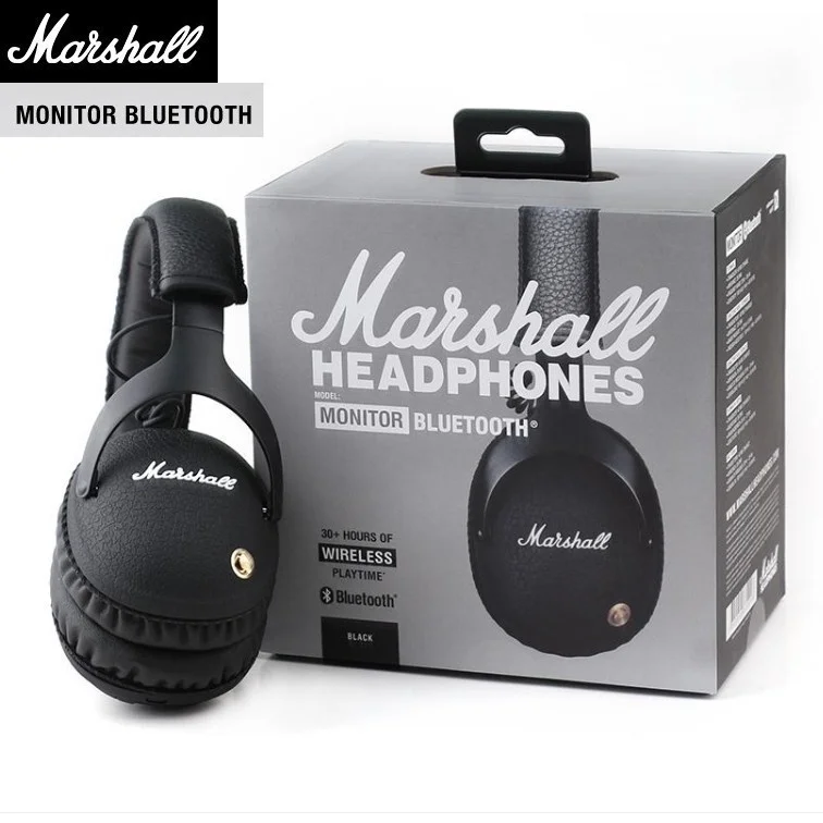 

Original Marshall Monitor Bluetooth Wireless Over-Ear Headphones Rock Earphones Noise-Isolating Deep Bass Foldable Sport Headset
