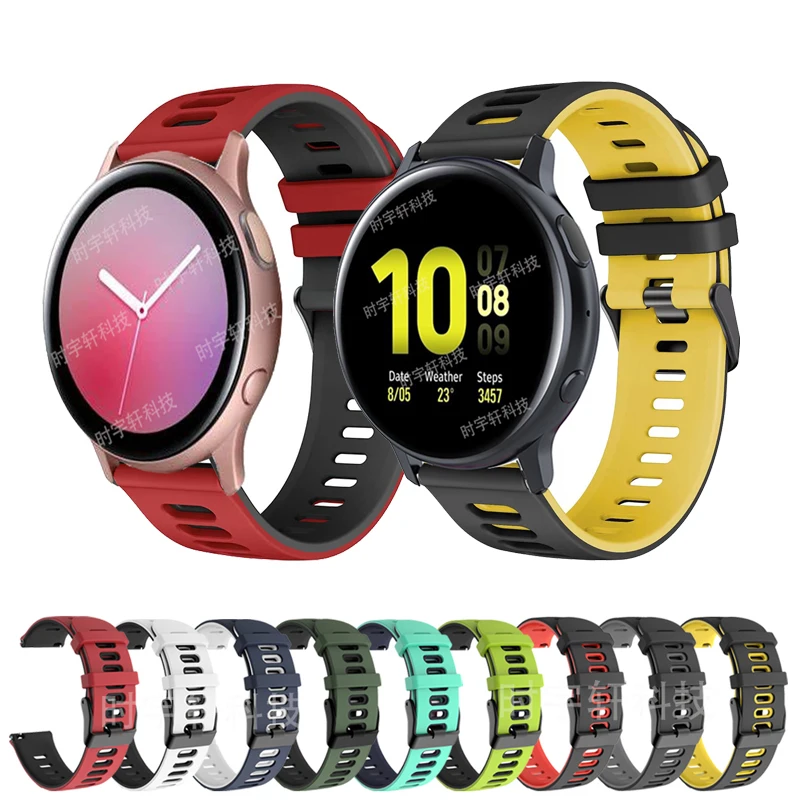 Ремешок силиконовый для Samsung Galaxy Watch Active 2, браслет 40 мм 44 мм 20 мм для Gear Sport/S2 Classic/Galaxy 3 41 мм/42 мм 
Ремешок силиконовый для Samsung Galaxy Watch Active 2, браслет 40 мм 44 мм 20 мм для Gear Sport/S2 Classic/Galaxy 3 41 мм/42 мм