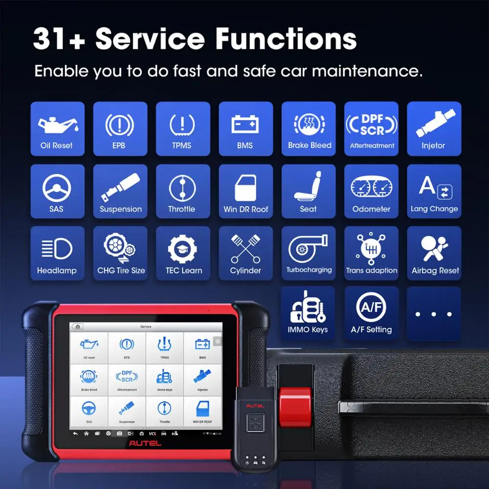 Autel MaxiCOM MK906BT ECU Coding OBD2/EOBD Bluetooth Scanner Professional Car Diagnostic Tool PK MaxiSys MS906BT Automotive Tool
Autel MaxiCOM MK906BT ECU Coding OBD2/EOBD Bluetooth Scanner Professional Car Diagnostic Tool PK MaxiSys MS906BT Automotive Tool