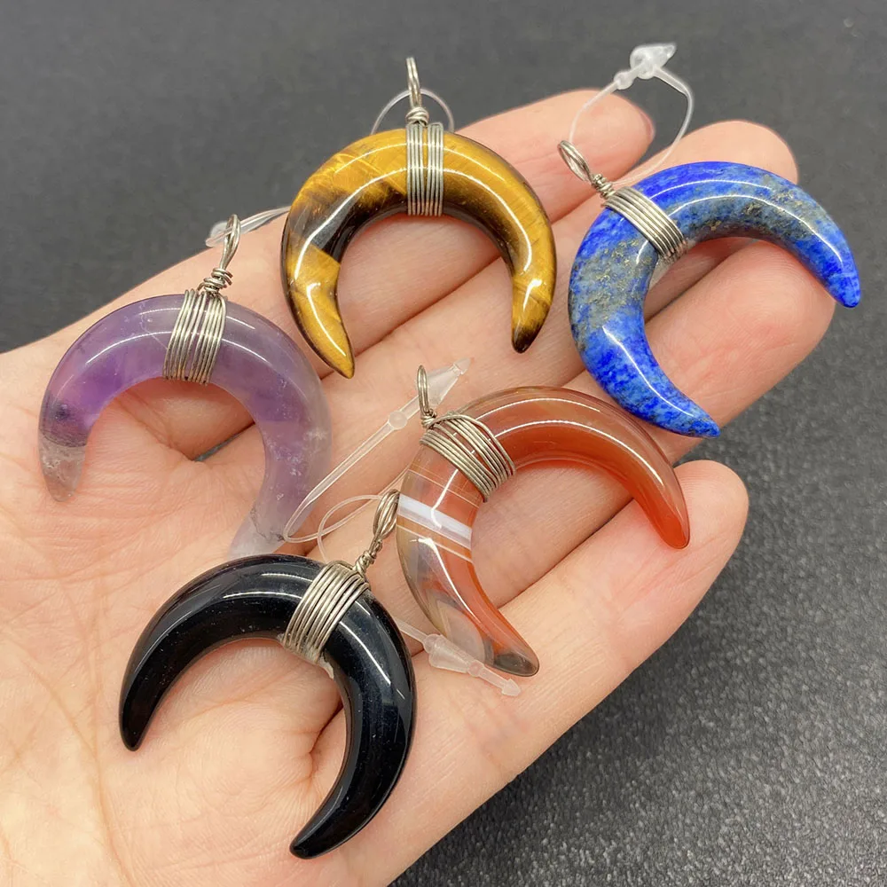 Natural Stone Moon Shape 31x31mm Tiger Eye Stone Opal Pendant Charm Men and Women Jewelry DIY Necklace Earring Accessories
Natural Stone Moon Shape 31x31mm Tiger Eye Stone Opal Pendant Charm Men and Women Jewelry DIY Necklace Earring Accessories