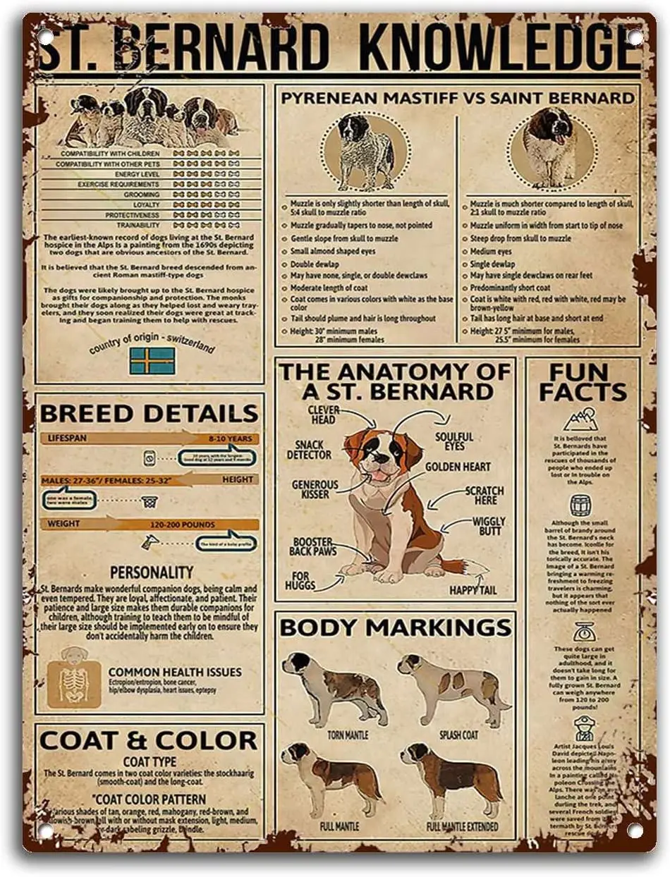 8x12 Inches Metal Tin Sign St Bernard Knowledge Logo Vintage Funny Poster Wall Decor Art Gift
8x12 Inches Metal Tin Sign St Bernard Knowledge Logo Vintage Funny Poster Wall Decor Art Gift