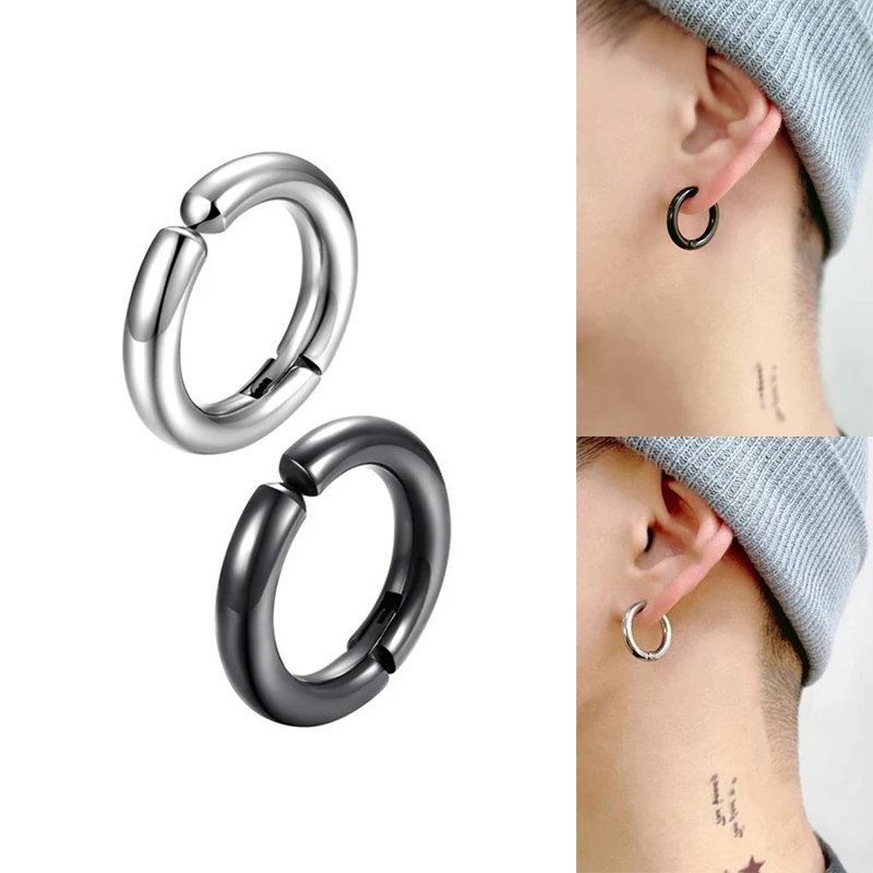1PC Stainless Steel Ear Clip Earrings For Women Man Non Piercing Round Ear Circle Fake Earrings Punk Simple Ear Jewelry
1PC Stainless Steel Ear Clip Earrings For Women Man Non Piercing Round Ear Circle Fake Earrings Punk Simple Ear Jewelry