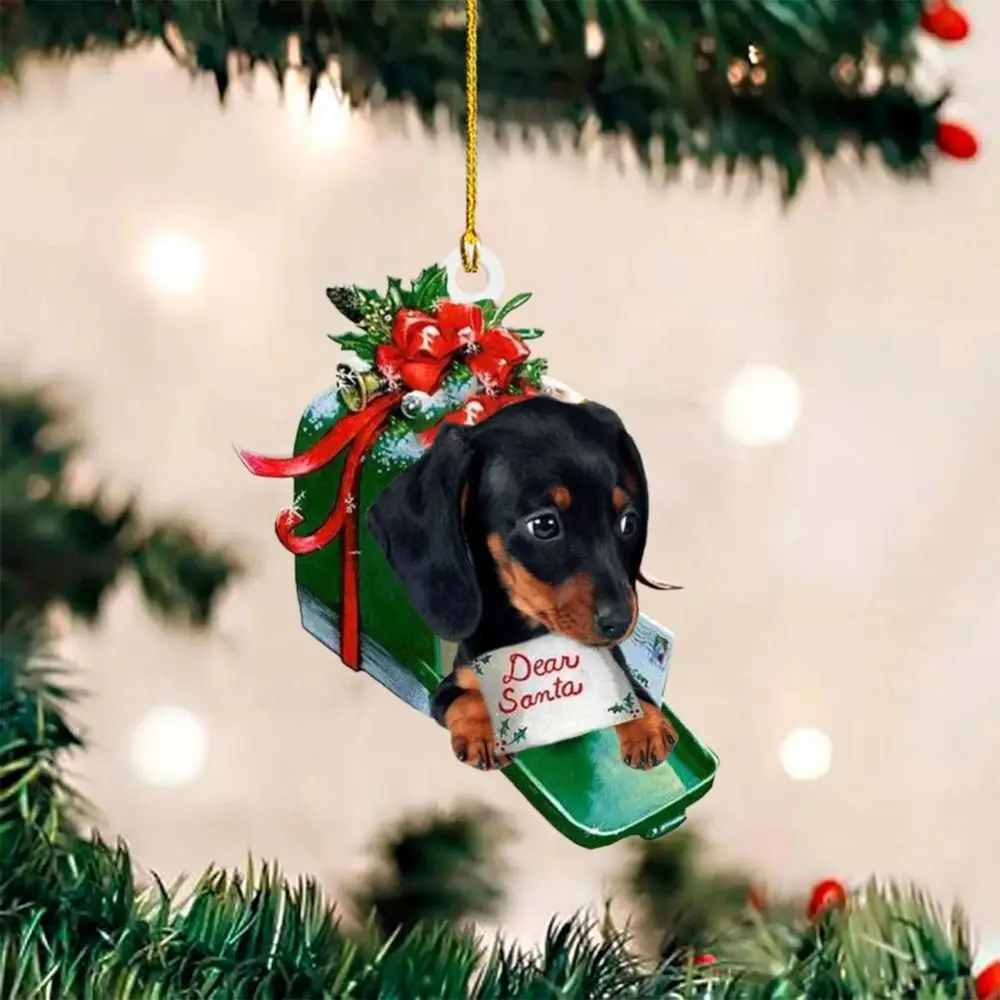 Merry Christmas Dachshund Pendant Double Sided Acrylic Acrylic Christmas Dog Pendants Dachshund Cute Christmas Hanger Oranments
Merry Christmas Dachshund Pendant Double Sided Acrylic Acrylic Christmas Dog Pendants Dachshund Cute Christmas Hanger Oranments