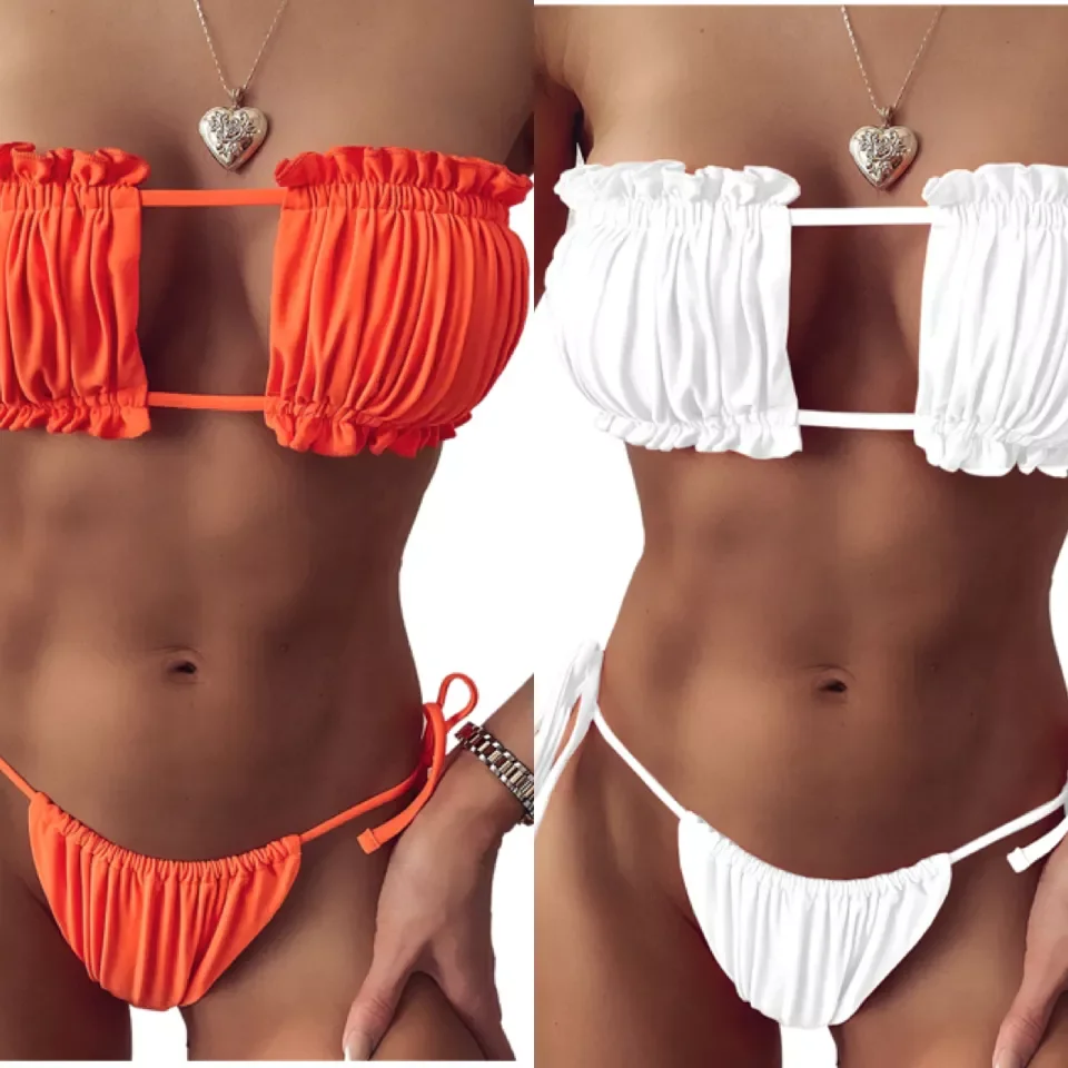 2021 New Women Lace Up Sleeveless Print Bikini Set Beach Swimsuit Summer Padded Bras Swim Panties Biquini Ladies Bathing Suit
2021 New Women Lace Up Sleeveless Print Bikini Set Beach Swimsuit Summer Padded Bras Swim Panties Biquini Ladies Bathing Suit