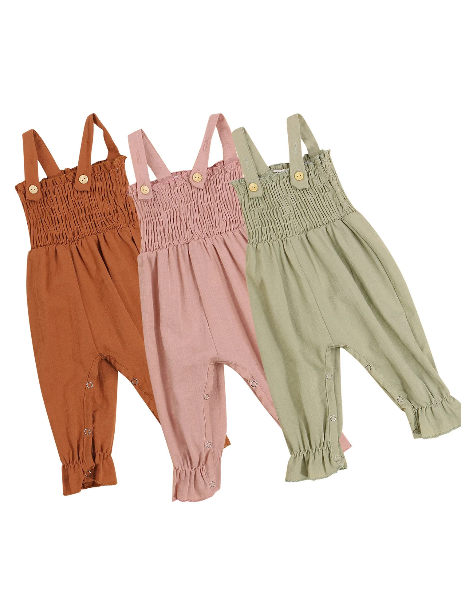 Jumpsuit, Summer Solid Color Sleeveless Off Shoulder Elastic Romper Playsuits for Girls, 0-18 Months
Jumpsuit, Summer Solid Color Sleeveless Off Shoulder Elastic Romper Playsuits for Girls, 0-18 Months