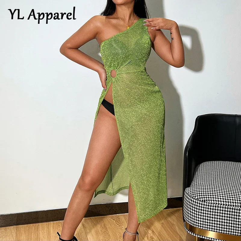 One Shoulder Hollow Out High Split Hollow Out Women's Dress2022 New Fashion Female Sexy Backless Shiny Mid-calf Party Club Robe
One Shoulder Hollow Out High Split Hollow Out Women's Dress2022 New Fashion Female Sexy Backless Shiny Mid-calf Party Club Robe