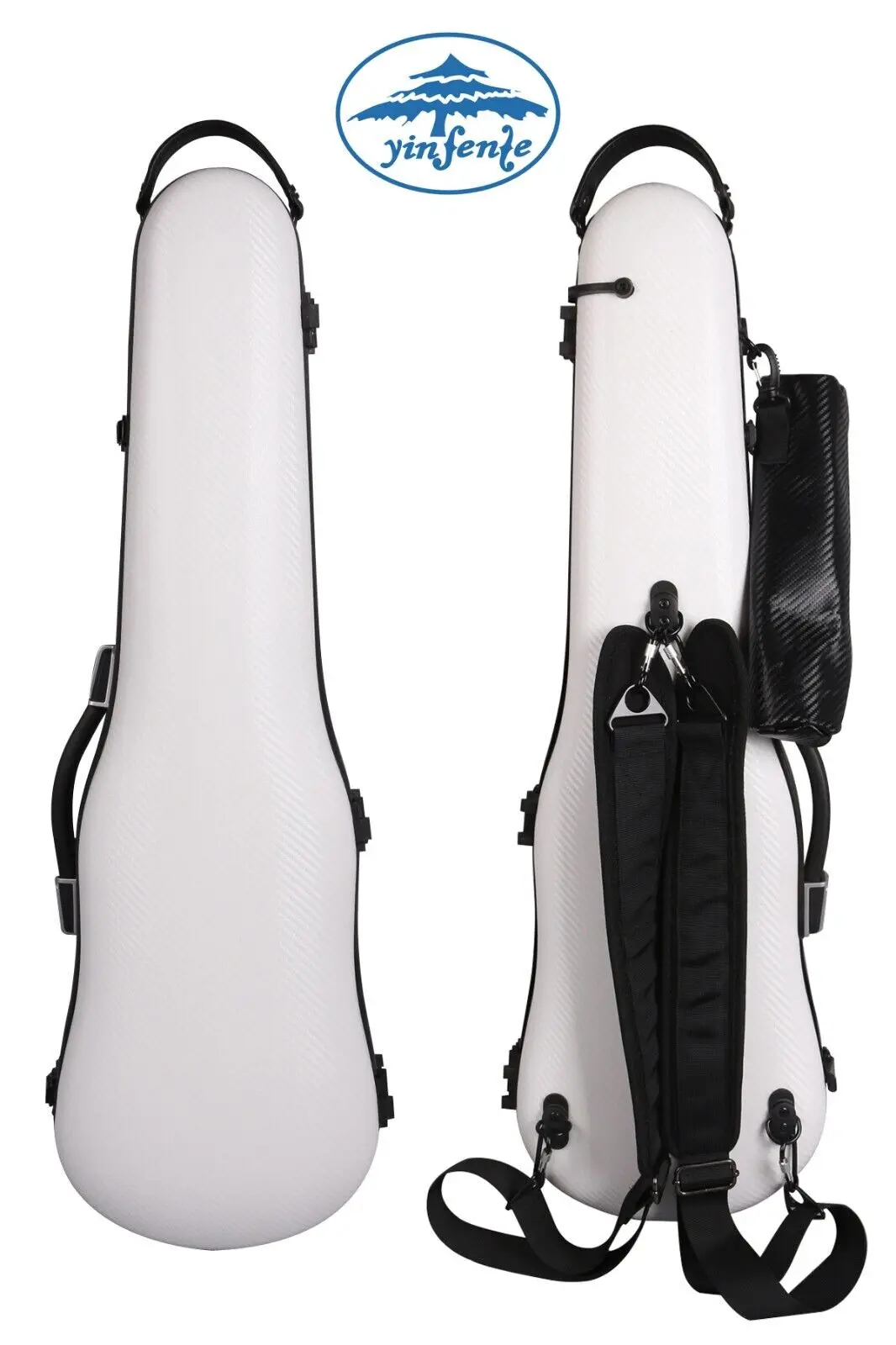 Yinfente 4/4 Violin Case Carbon Fiber White Cases Strong Handle Light Durable Violino Box Portable Safe Protect with Back Straps
Yinfente 4/4 Violin Case Carbon Fiber White Cases Strong Handle Light Durable Violino Box Portable Safe Protect with Back Straps