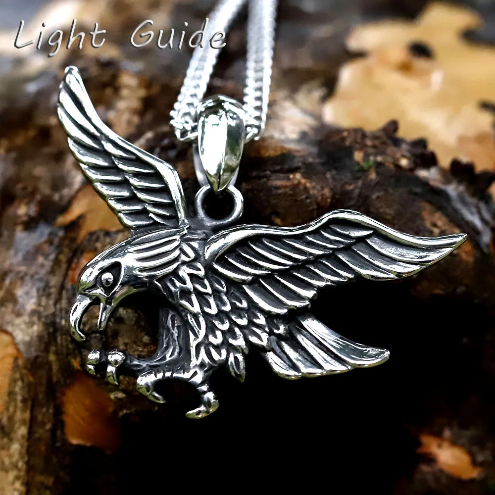 

2022 NEW Men's 316L stainless steel fashion eagle Pendant Necklace for teens Vintage Jewelry Gift free shipping