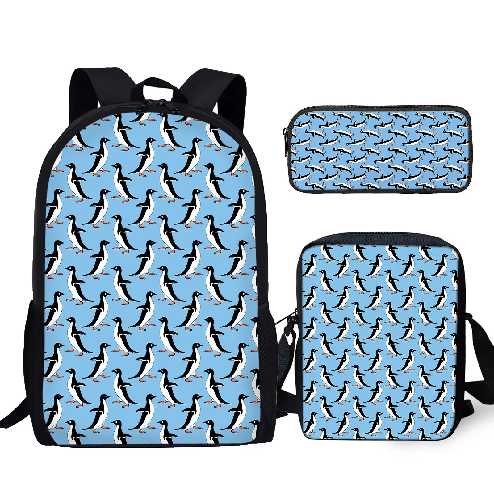 YIKELUO Cartoon Penguin Design Large Capacity Student Textbook Bag 3pcs Back To School Gift Backpack Messenger Bag Pencil Case
YIKELUO Cartoon Penguin Design Large Capacity Student Textbook Bag 3pcs Back To School Gift Backpack Messenger Bag Pencil Case