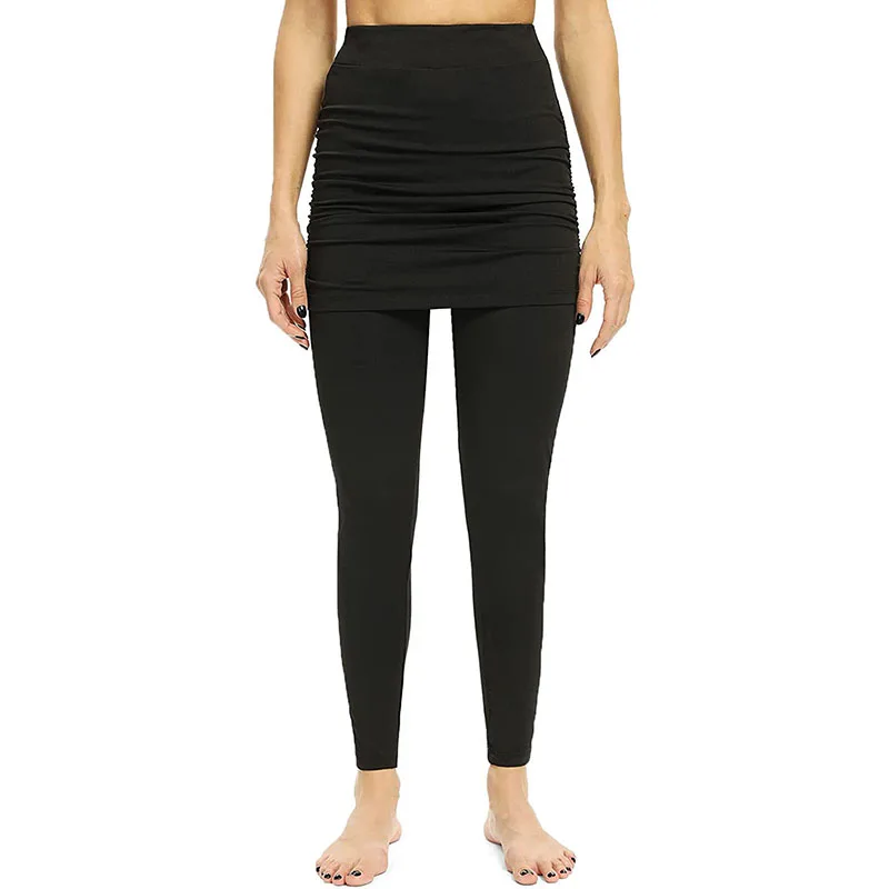 Women Skirt Leggings , Solid Color Ruched Yoga Leggings with Skirt Attached, High-Waist Pants with Inner Pocket
Women Skirt Leggings , Solid Color Ruched Yoga Leggings with Skirt Attached, High-Waist Pants with Inner Pocket