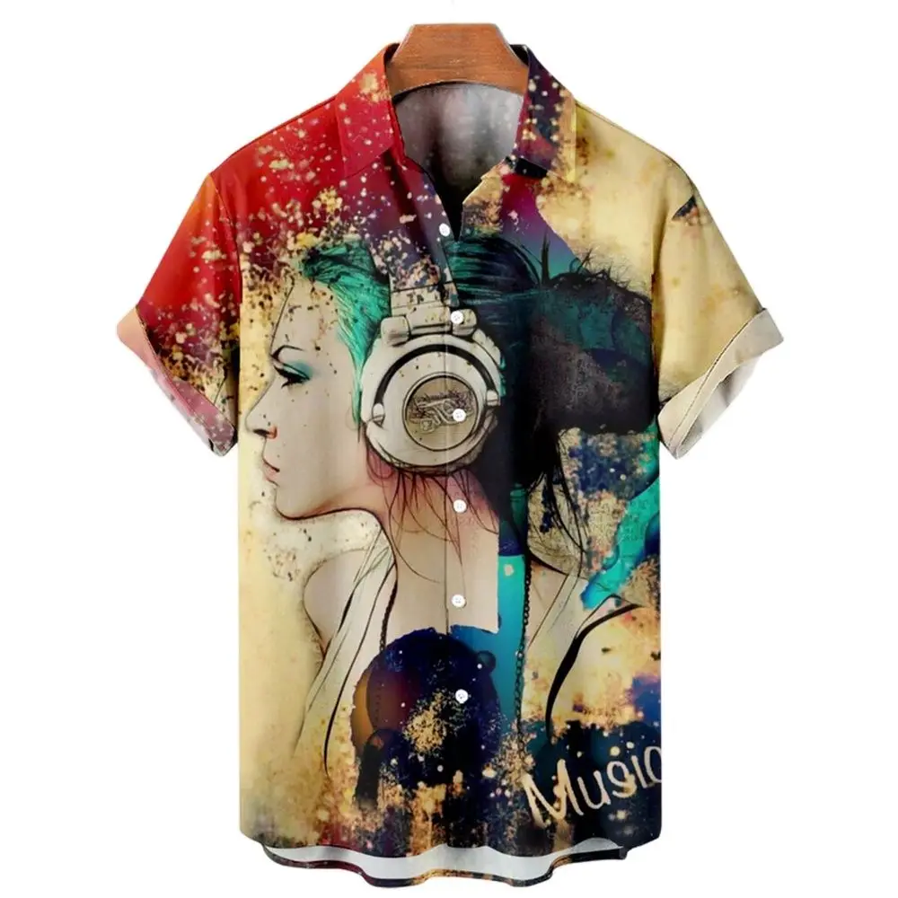 Men's Fashion Music Shirt, 3D Guitar Print Shirt, Music Character Short Sleeve Shirt, Large T-shirt, Rock, Hawaiian Shirt
Men's Fashion Music Shirt, 3D Guitar Print Shirt, Music Character Short Sleeve Shirt, Large T-shirt, Rock, Hawaiian Shirt