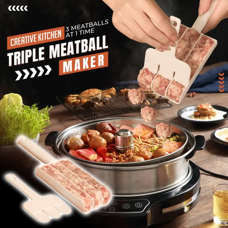Creative Kitchen Triple Meatball Maker Quick triple ball rolling tool handmade meatballs fish balls shrimp sliders cookware
Creative Kitchen Triple Meatball Maker Quick triple ball rolling tool handmade meatballs fish balls shrimp sliders cookware