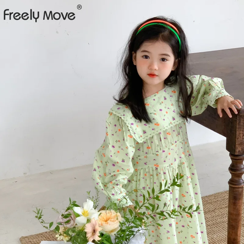 Freely Move 2022 New Girls Midi Dress Kids Teenager Floral Print Spring Baby Soft Ruched Rufflles Green Printing Vestidos
Freely Move 2022 New Girls Midi Dress Kids Teenager Floral Print Spring Baby Soft Ruched Rufflles Green Printing Vestidos