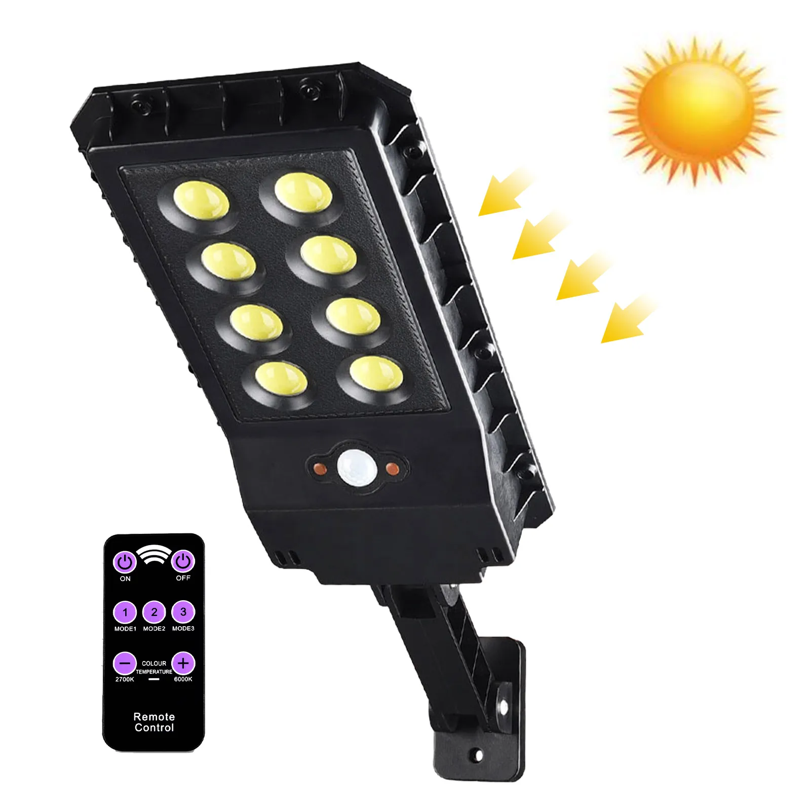 LED Solar Street Lights Dusk To Dawn Solar Porch Light With Remote Control Water Resistant Solar Street Light For Yard Patio
LED Solar Street Lights Dusk To Dawn Solar Porch Light With Remote Control Water Resistant Solar Street Light For Yard Patio
