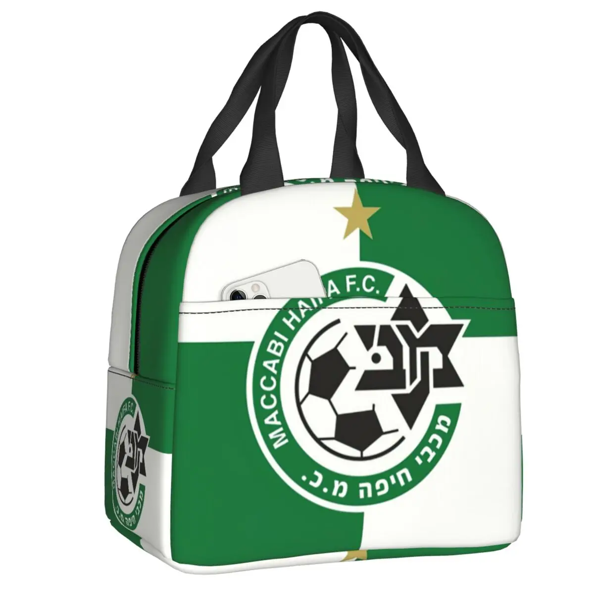 Maccabi Haifa Logo Insulated Lunch Bags for Women Israel FC Football Club Portable Thermal Cooler Bento Box Kids School Children
Maccabi Haifa Logo Insulated Lunch Bags for Women Israel FC Football Club Portable Thermal Cooler Bento Box Kids School Children