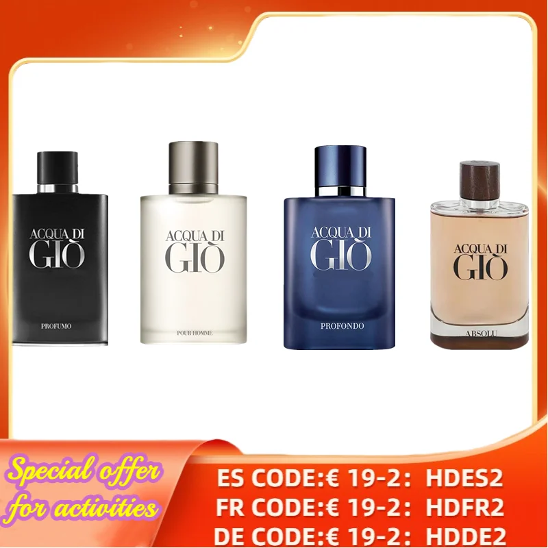Оригинальный мужской одеколон Gio Pour Homme, длительный аромат, спрей для тела, духи для мужчин
Оригинальный мужской одеколон Gio Pour Homme, длительный аромат, спрей для тела, духи для мужчин