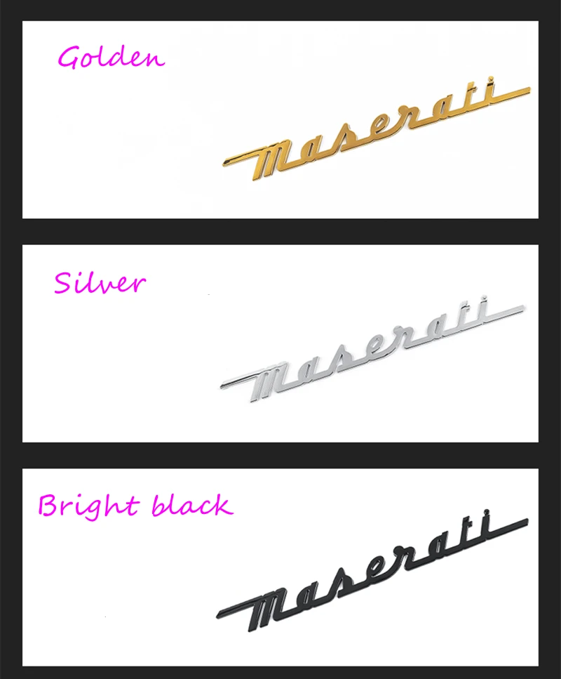 Car ABS Sticker for Maserati Granturismo Quattroporte Ghibli Levante GT Logo Car Emblem Badge Styling Stickers Accessories
Car ABS Sticker for Maserati Granturismo Quattroporte Ghibli Levante GT Logo Car Emblem Badge Styling Stickers Accessories