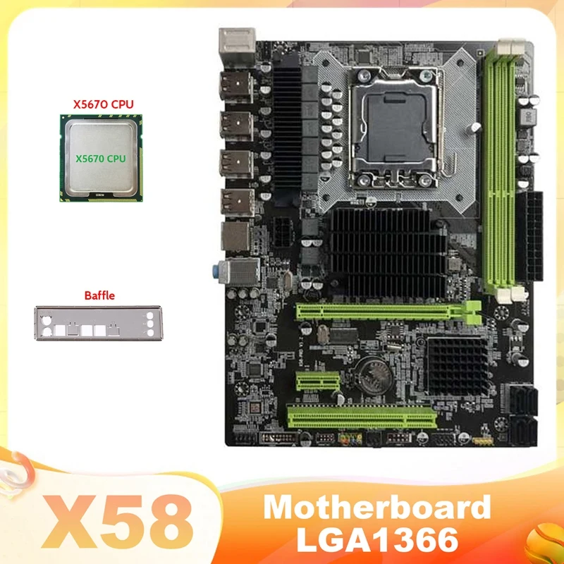 X58 Motherboard LGA1366 Computer Motherboard Support XEON X5650 X5670 Series CPU Support RX Graphics Card With X5670 CPU
X58 Motherboard LGA1366 Computer Motherboard Support XEON X5650 X5670 Series CPU Support RX Graphics Card With X5670 CPU