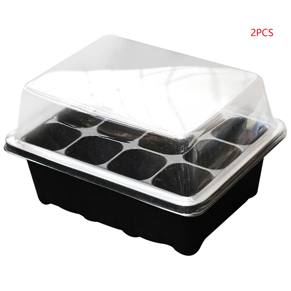 2pcs 12 Cells Seed Trays Seedling Starter Tray Humidity Adjustable Plant Starter Kit with Dome and Base - White
2pcs 12 Cells Seed Trays Seedling Starter Tray Humidity Adjustable Plant Starter Kit with Dome and Base - White