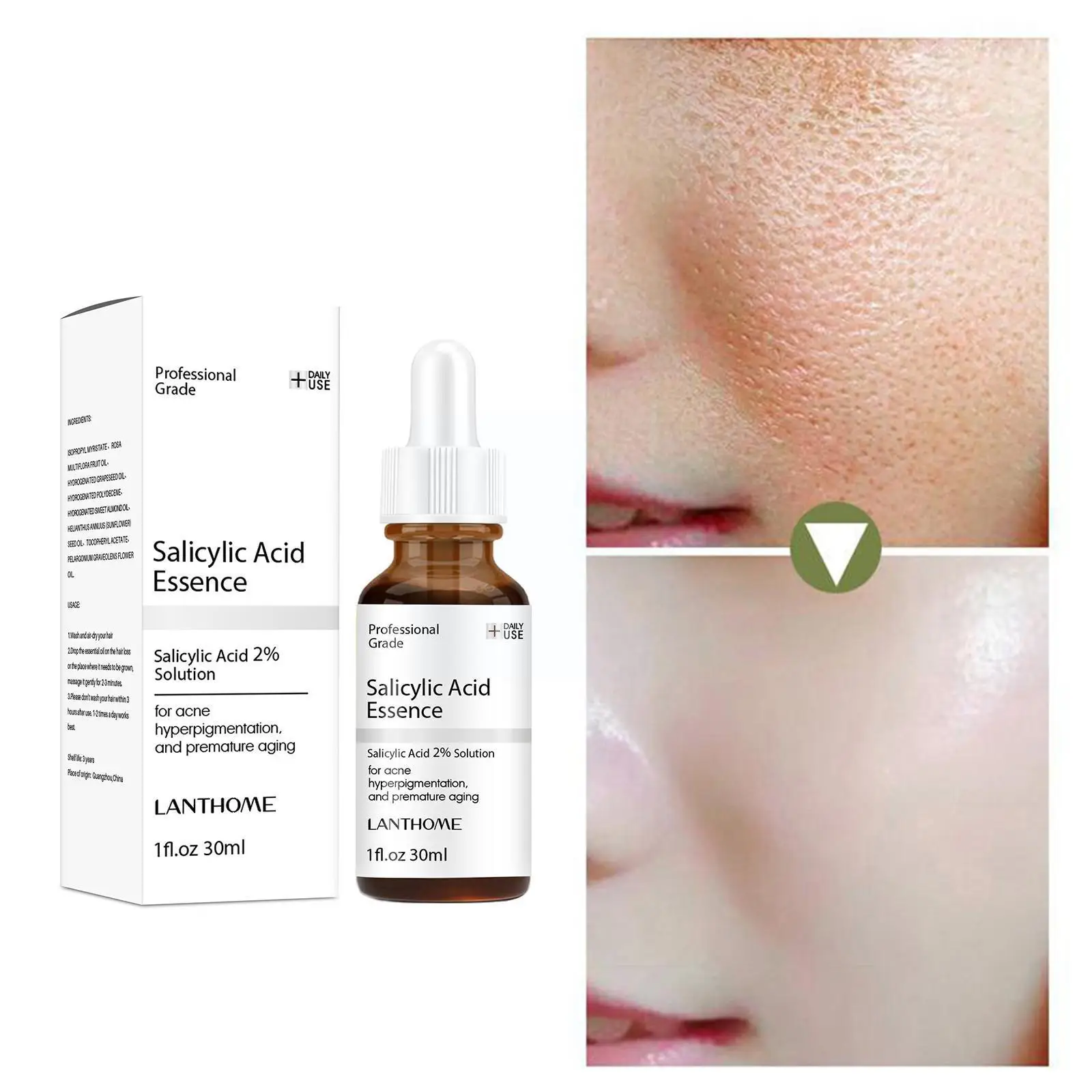 Salicylic Acid Shrink Pores Serum Shrink Pores Oil Firming Brighten Products Control Essence Wrinkle Remover Whitening Face T8X4
Salicylic Acid Shrink Pores Serum Shrink Pores Oil Firming Brighten Products Control Essence Wrinkle Remover Whitening Face T8X4