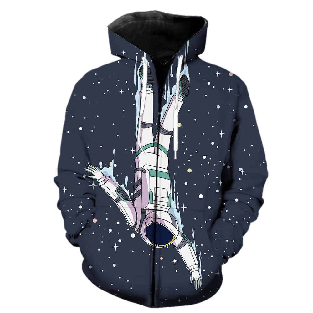Cartoon Astronaut Men's Zipper Hoodie Hip Hop Casual Cool Long Sleeve Sweatshirts With Hood Jackets Streetwear Fashion Oversized
Cartoon Astronaut Men's Zipper Hoodie Hip Hop Casual Cool Long Sleeve Sweatshirts With Hood Jackets Streetwear Fashion Oversized