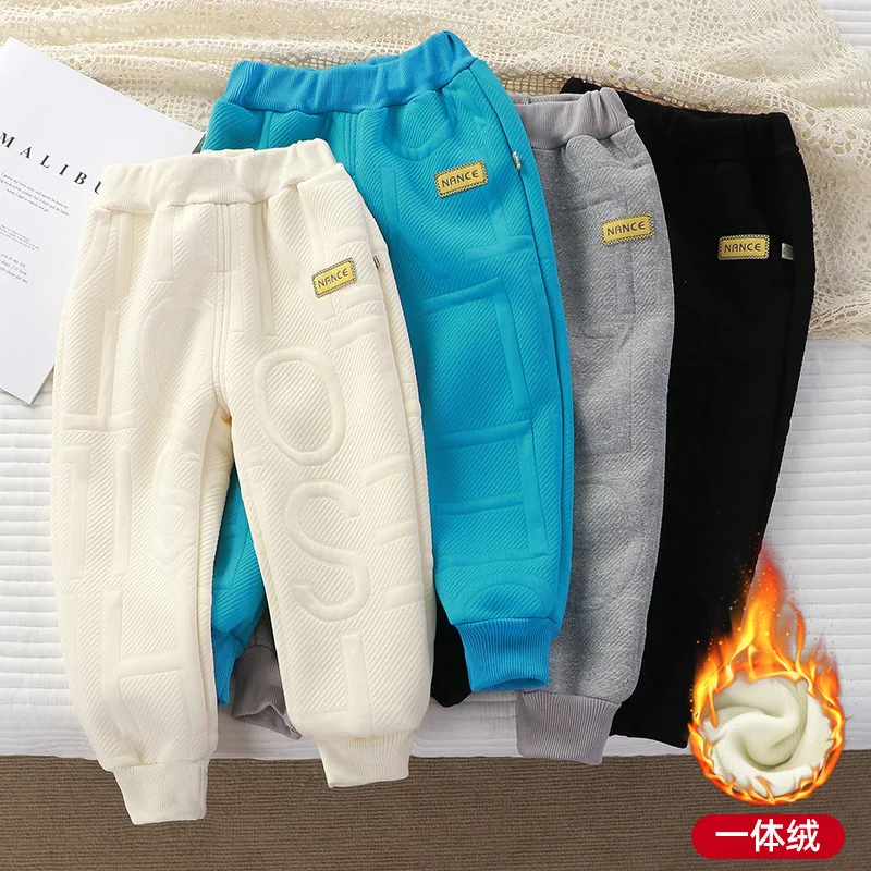 Thick Fleece Kids Trousers Solid Color Straight Warm Children's Sports Pants Winter Outdoor Boys And Girls Casual Sweatpants
Thick Fleece Kids Trousers Solid Color Straight Warm Children's Sports Pants Winter Outdoor Boys And Girls Casual Sweatpants
