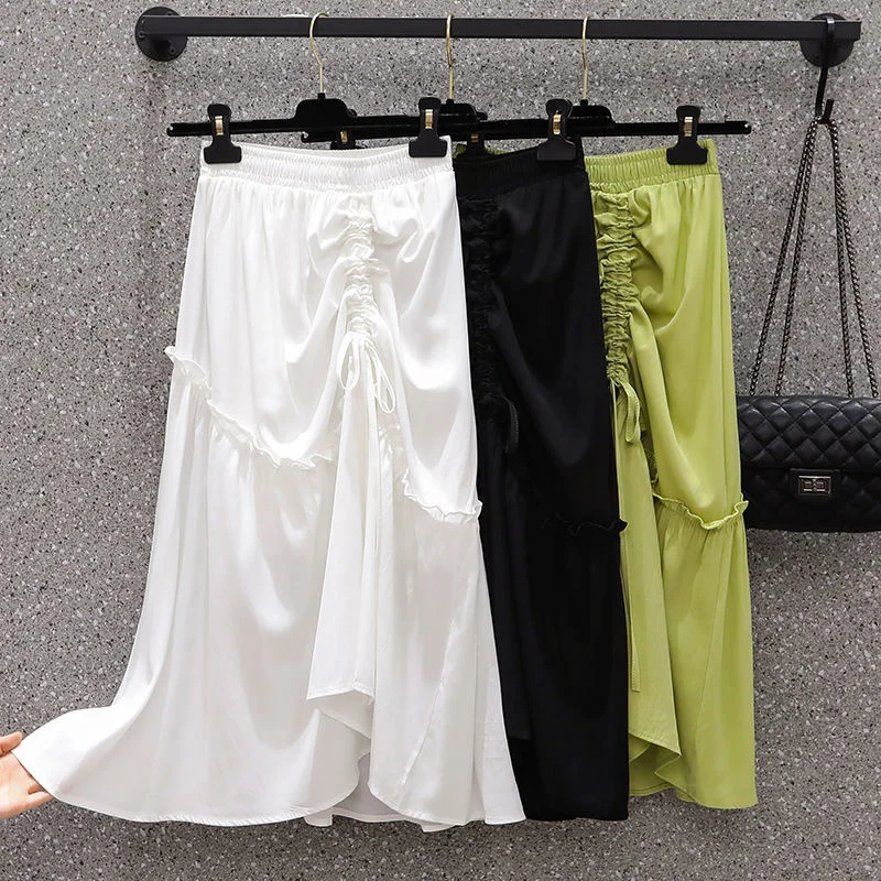 Oversized Irregular Drawstring High Waist Skirts Female Summer Fashion A-line Straight Loose Ruffles Casual Streetwear Skirt
Oversized Irregular Drawstring High Waist Skirts Female Summer Fashion A-line Straight Loose Ruffles Casual Streetwear Skirt