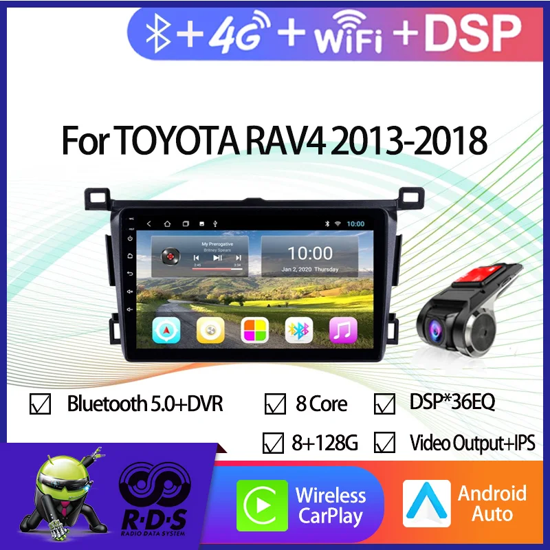 4G+64G Android 11 Car GPS Navigation For TOYOTA RAV4 2013-2018 Car Radio With Wifi 4G AHD DSP Bluetooth Mirror Link
4G+64G Android 11 Car GPS Navigation For TOYOTA RAV4 2013-2018 Car Radio With Wifi 4G AHD DSP Bluetooth Mirror Link