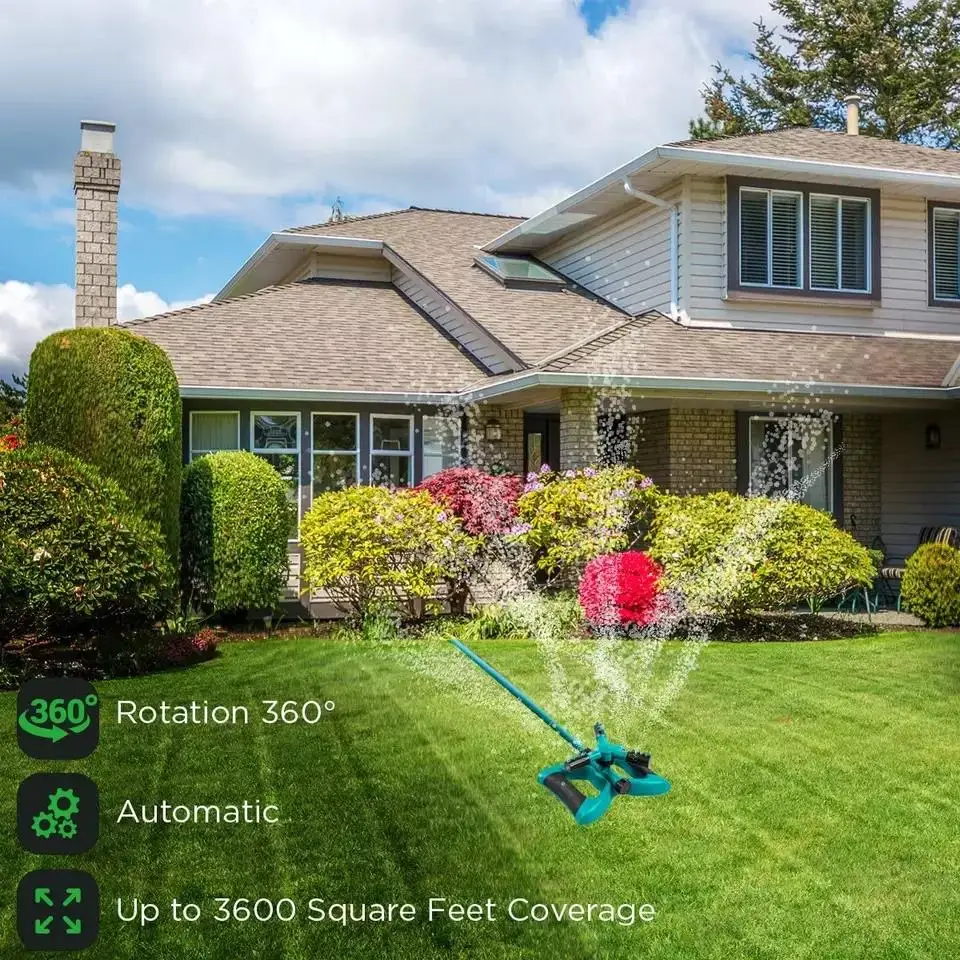 Adjustable Tandem 360 Degree Automatic Rotating Garden Sprinkler Yard Watering Device Lawn Irrigation System Watering Sprayer
Adjustable Tandem 360 Degree Automatic Rotating Garden Sprinkler Yard Watering Device Lawn Irrigation System Watering Sprayer