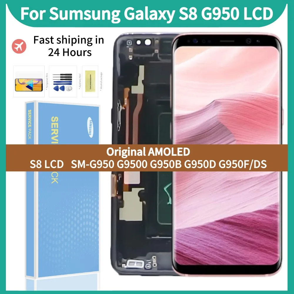 Original AMOLED LCD For Samsung Galaxy S8 Display With Black Frame SM-G950F/DS G950F G950A LCD Touch Screen Digitizer Assembly
Original AMOLED LCD For Samsung Galaxy S8 Display With Black Frame SM-G950F/DS G950F G950A LCD Touch Screen Digitizer Assembly