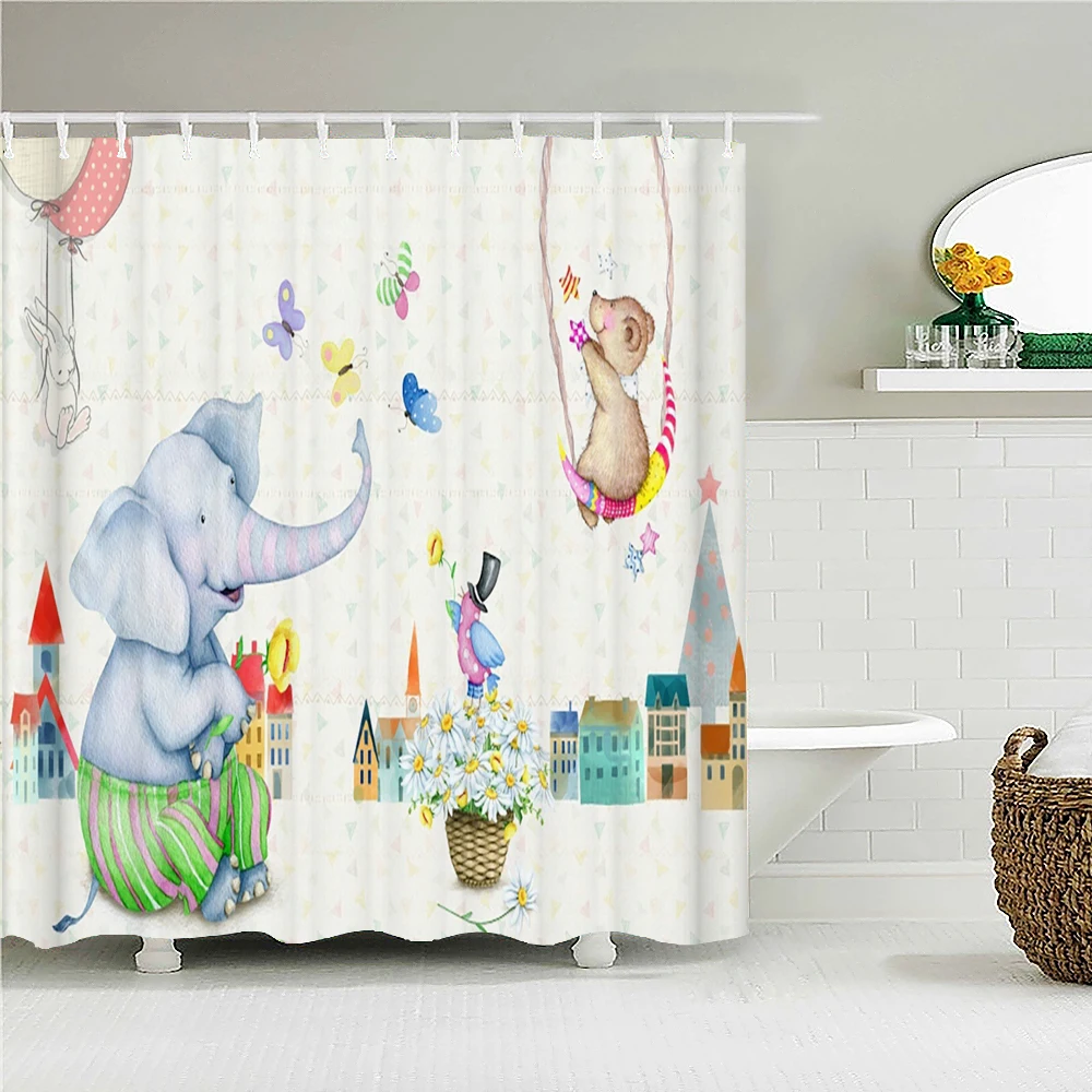 Креативная занавеска для душа с мультяшными животными, слоном, котенком, водонепроницаемая декоративная занавеска для ванной комнаты, укра...
Креативная занавеска для душа с мультяшными животными, слоном, котенком, водонепроницаемая декоративная занавеска для ванной комнаты, укра...