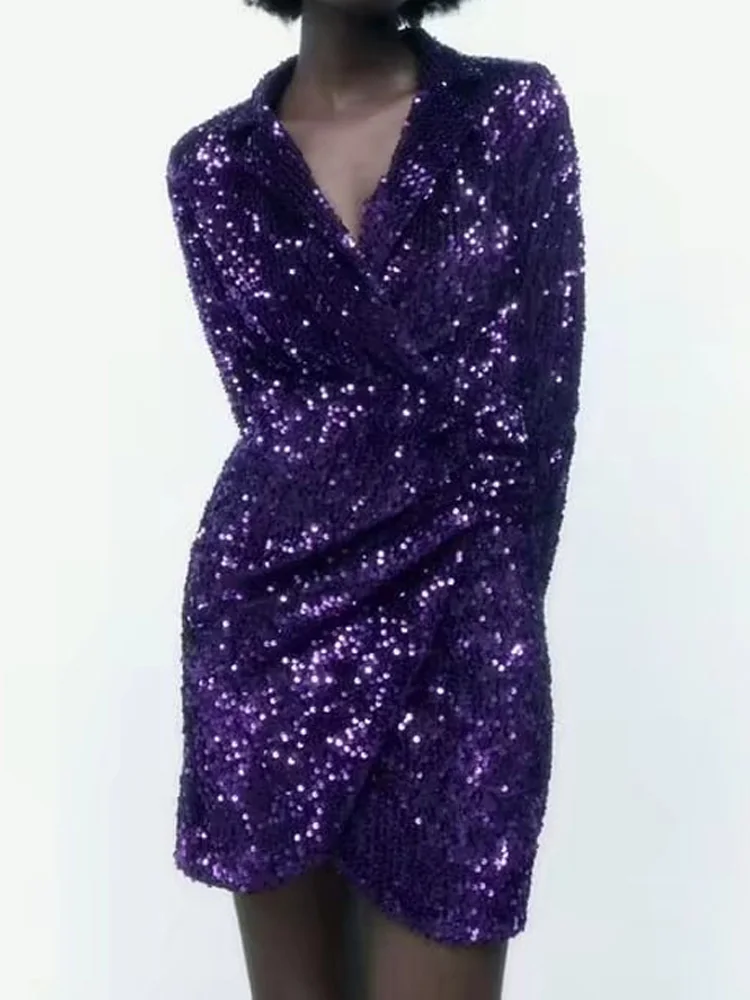 Kumsvag Women Casual Mini Blazers Dress 2022 Fashion Solid Slim Long Sleeve Sequined Female Elegant Street Dresses Clothing
Kumsvag Women Casual Mini Blazers Dress 2022 Fashion Solid Slim Long Sleeve Sequined Female Elegant Street Dresses Clothing