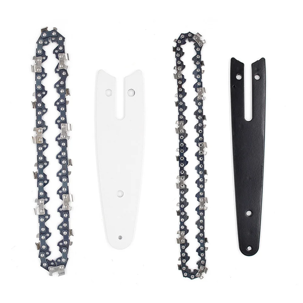 4 / 6 inch Metal Sharp Chainsaw Saw Chain Blade with Guide Plate Electric Chainsaw Replacement Parts Wood Cutting Garden Tools
4 / 6 inch Metal Sharp Chainsaw Saw Chain Blade with Guide Plate Electric Chainsaw Replacement Parts Wood Cutting Garden Tools